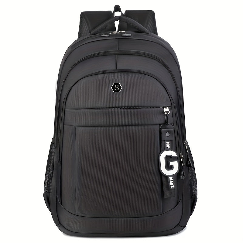 Men's Stylish Large Capacity Backpack - Black, Business Travel Ready with Multiple Compartments, Durable Lightweight Design, Perfect for Daily Commute Computer Use, Backpack for Travel, Highquality Luggage