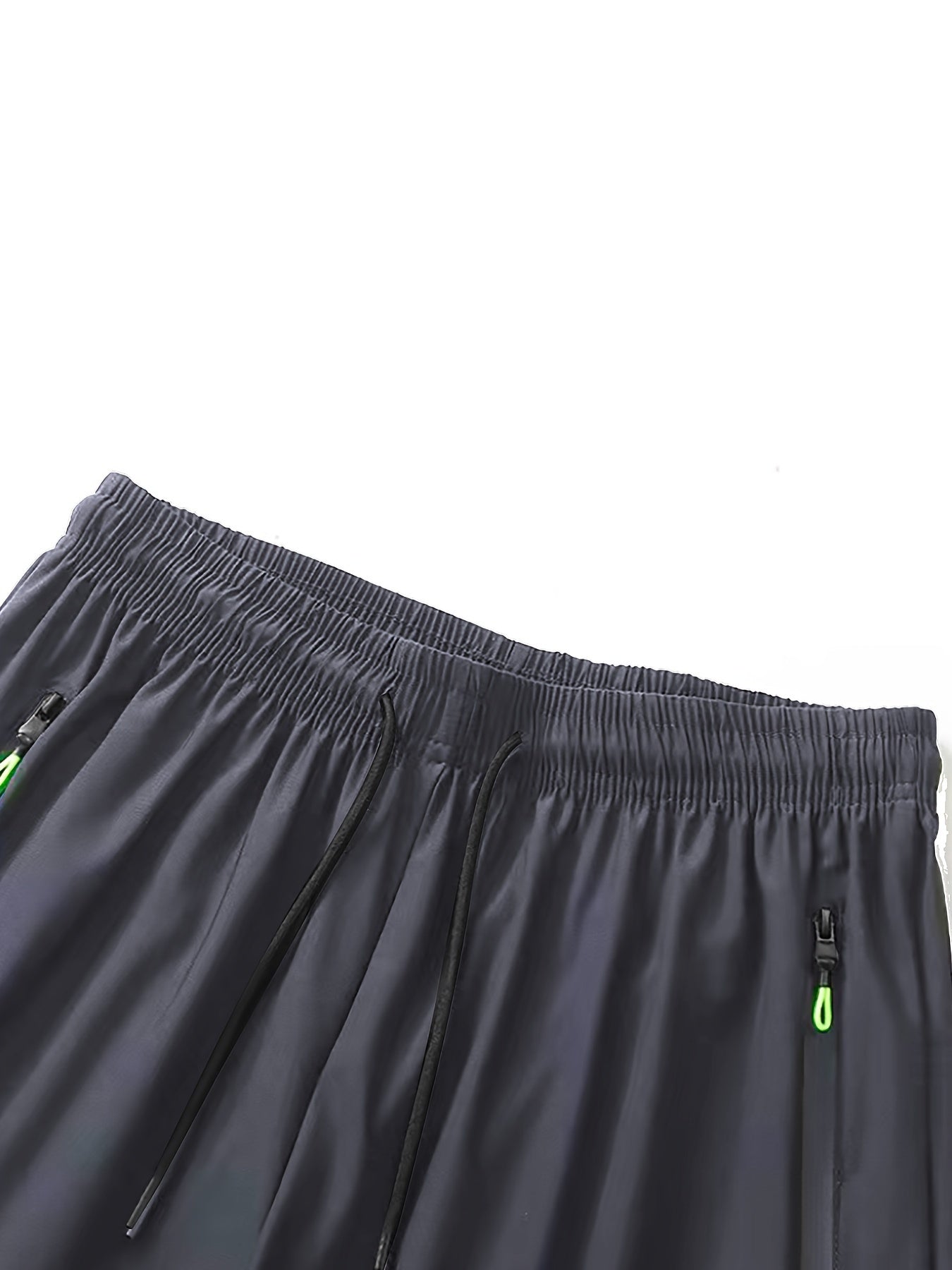 Stylish Men'S Graphic Print Shorts - Elastic Waist, Zipper Pockets, Breathable Fabric, Active Fit, Summer Essentials, Comfortable Drawstring Design