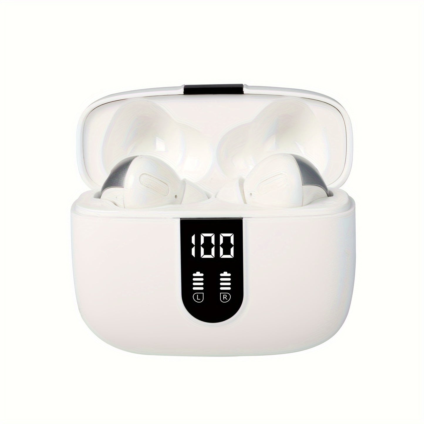Wireless Earbuds with Mic, Earphones With LED Display, In-Ear Headphones With Mini Charging Case, TWS Headset For Men/Women