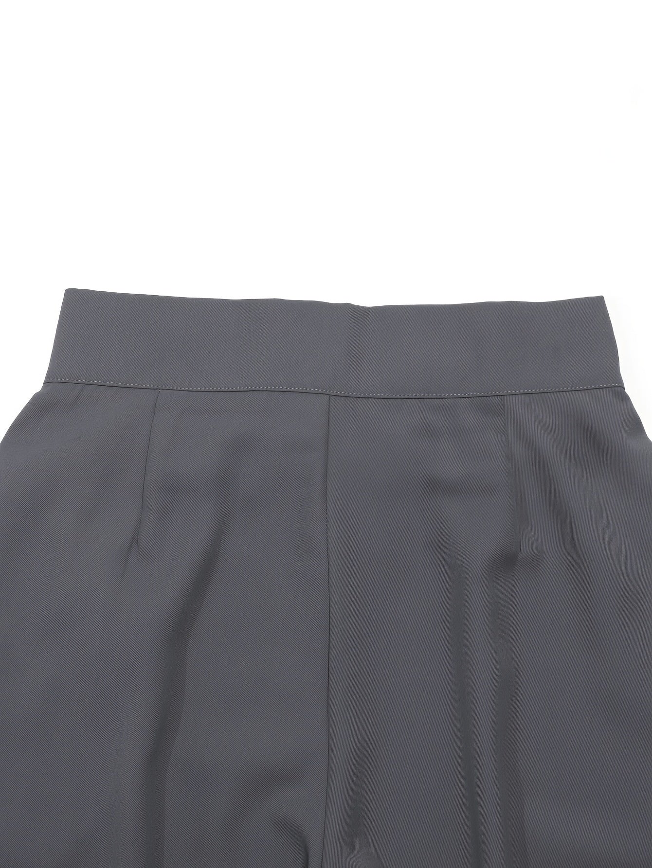 Solid Color Straight Leg Pants, Elegant High Waist Button Front Pants For Work & Office, Women's Clothing