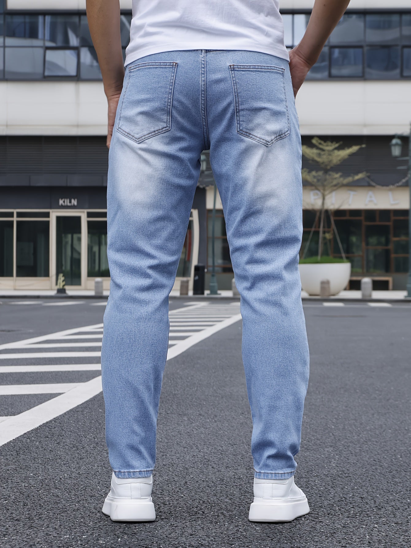 Men's Straight Leg Denim Pants, Men's Classic Design Jeans, Versatile For Four Seasons Wear