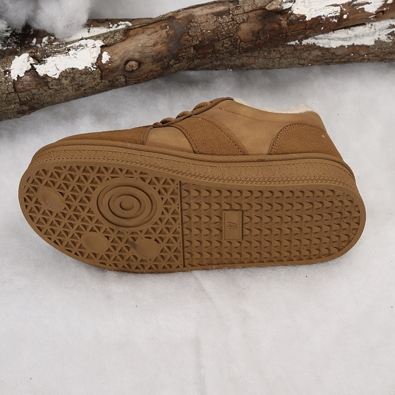 Women's Cozy Fleece-Lined Winter Sneakers - Thick Sole, Non-Slip, Lace-Up Casual Shoes for Outdoor Comfort