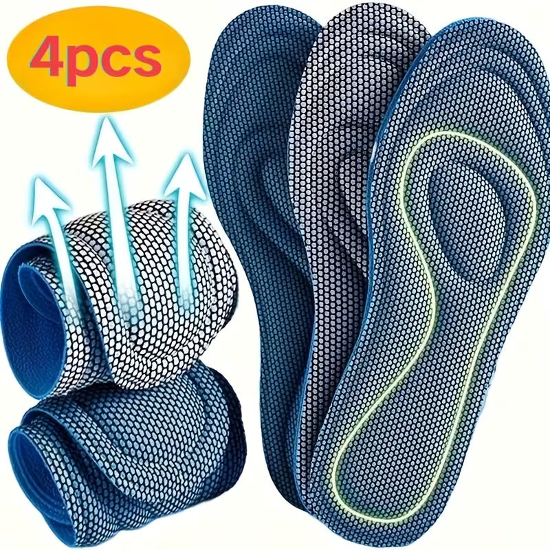 Breathable Mesh Shoe Insoles 4pcs Comfort Ventilation Set - ayq