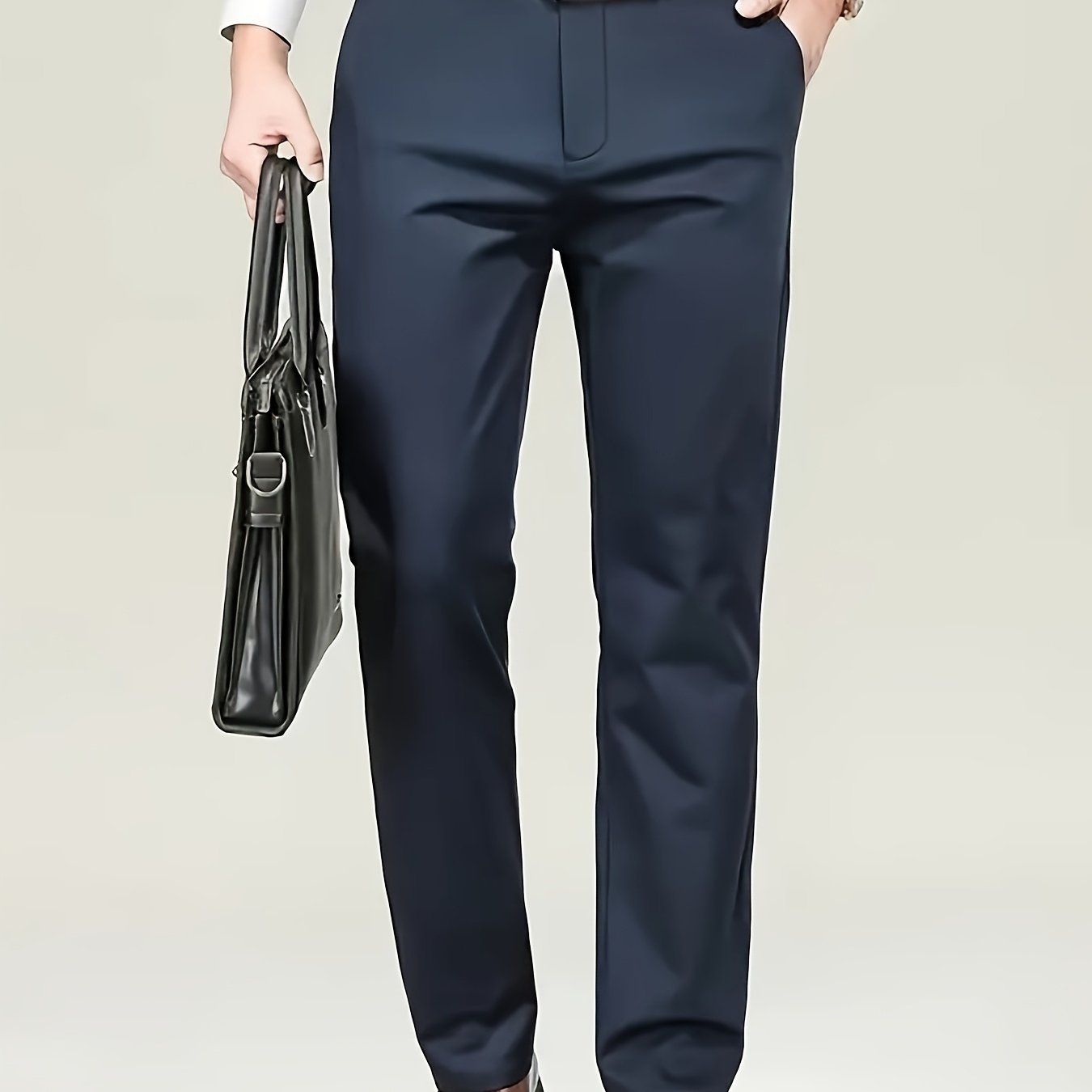 New Casual Formal Pants for Men in Four Seasons, Featuring a Business Style with Trendy Long Trousers. Fashionable And Versatile Men'S Elastic Dress Pants with a Comfortable Classic Design for Casual Wear.