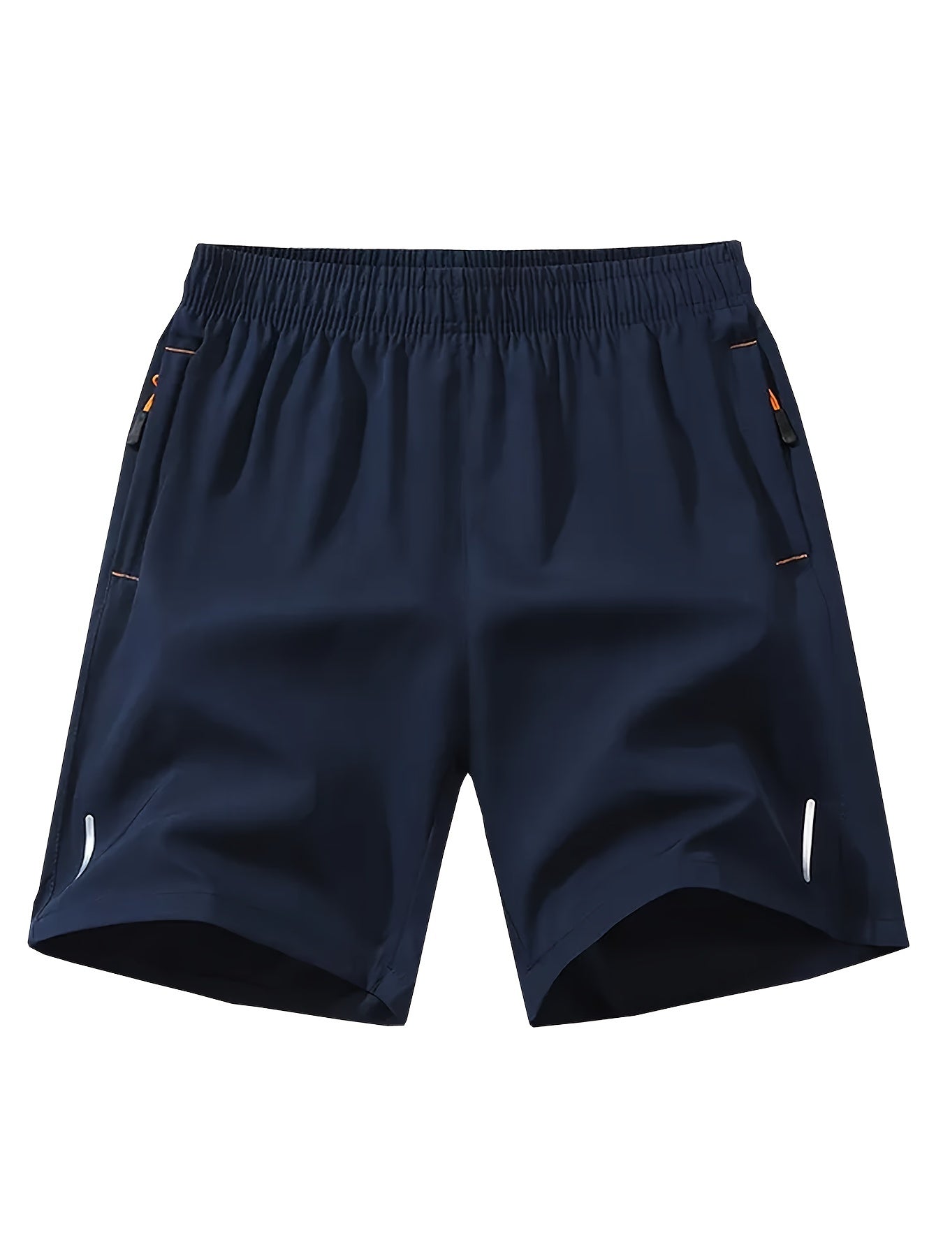 Three-pack Men's casual and fashionable breathable quick-drying shorts, with zipper pockets and drawstring, suitable for outdoor leisure sports