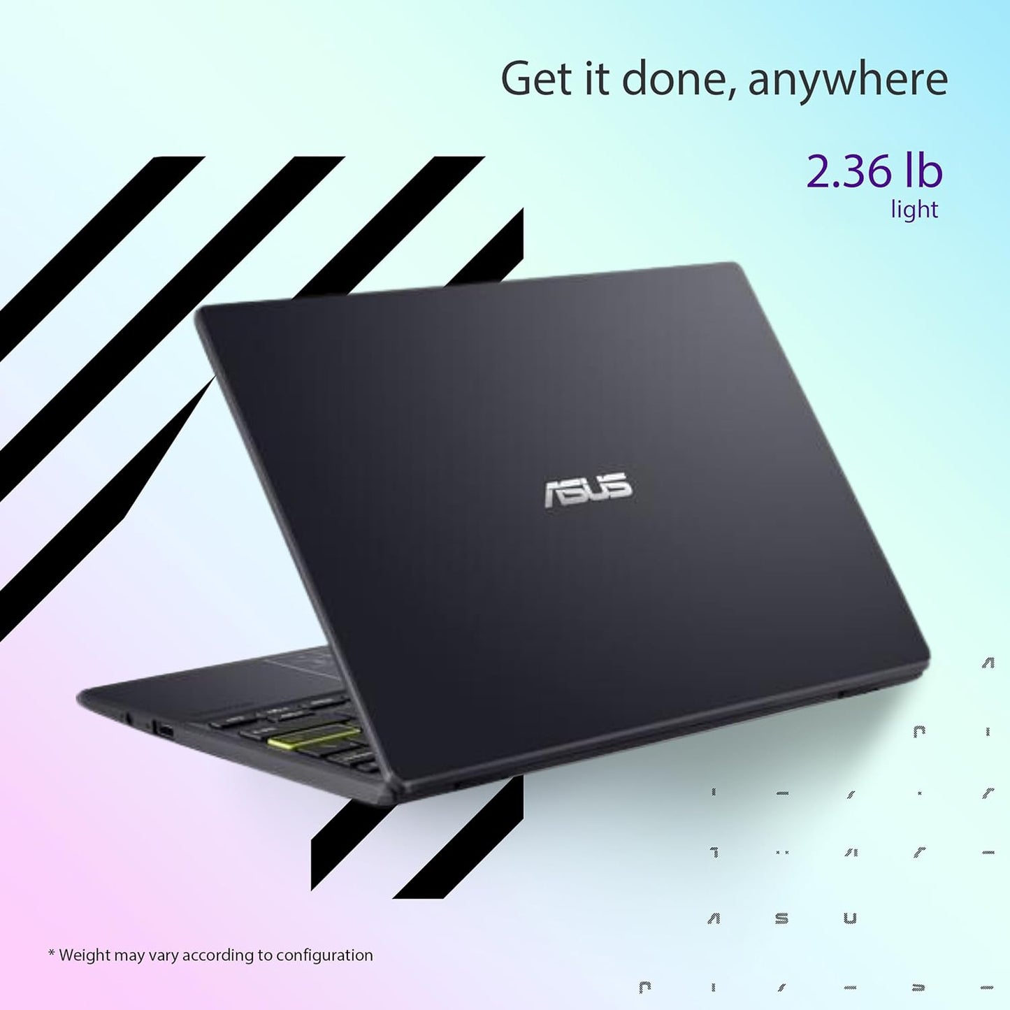 ASUS Vivobook Go 11.6” HD Slim Laptop, Intel Dual Core N4500, Intel Graphics, 4GB, 128GB, Windows 11 Home, Sonicmaster, Ergosense, Black, L210KA-ES04