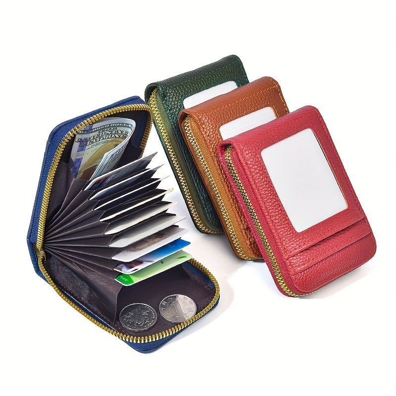 Men's Simple Casual PU Leather Card Holder Coin Purse Fashion Credit Card Bag