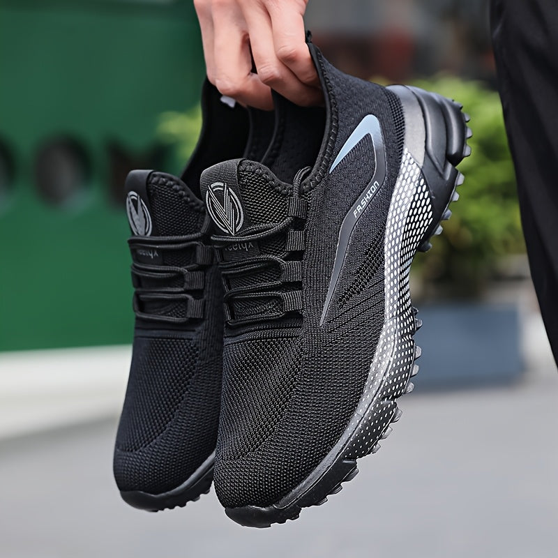 Men'S Breathable Non-Slip Sneakers - Stylish Low Top Lace-Up Casual Shoes for Spring/Summer Outdoor Activities, Jogging & Park Workouts, Breathable Fabric Upper, Comfortable Walking Shoes | Stylish Casual Shoes | Breathable F