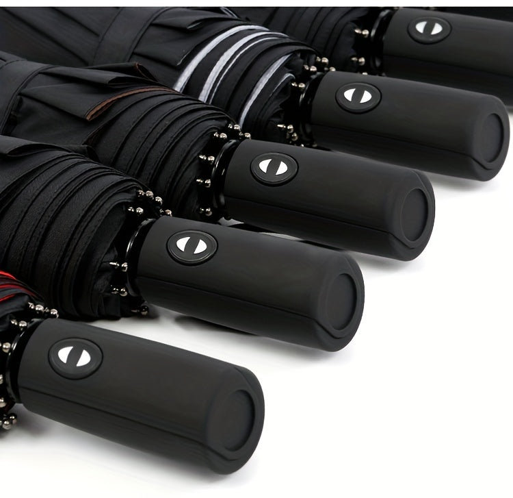 Automatic Open/Close, Windproof Tri-Fold Umbrella - Durable, Thickened Canopy for Enhanced Rain Protection, Ideal for Business Use, Automatic Folding Umbrella