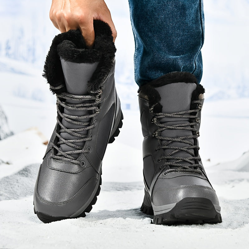 Winter Couple Hiking Boots, Women'S Snow Boots with Plush Lining - Non-Slip Rubber Sole, Suitable for Outdoor Activities Such As Mountaineering, Hunting, And Trekking, Hiking Gear for Men, Men'S Snow Boots, Men'S Winter Shoe,