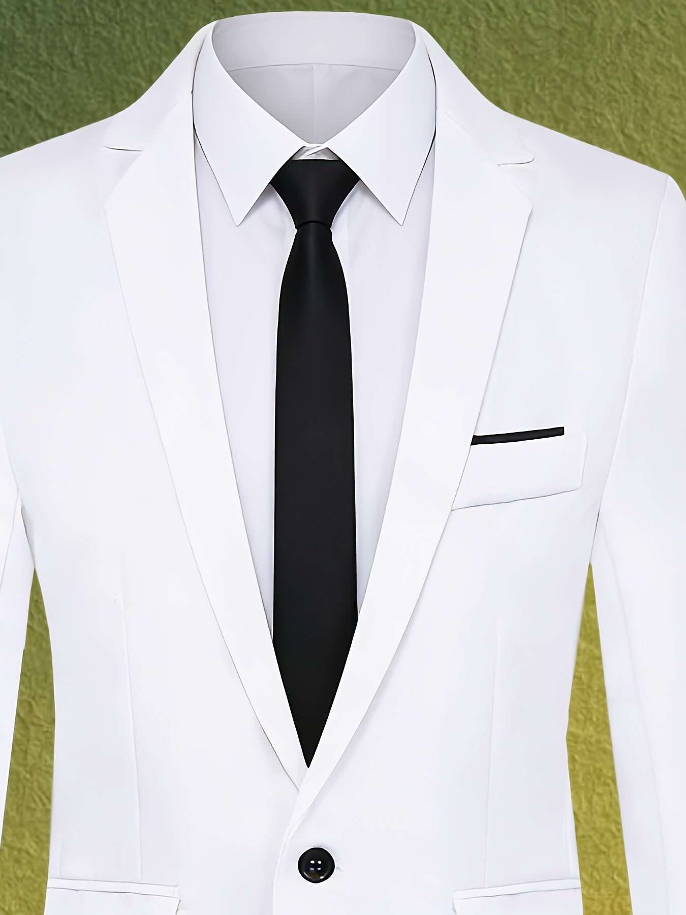 Men's Casual Slim Fit Solid Color Suit Jacket - Lightweight