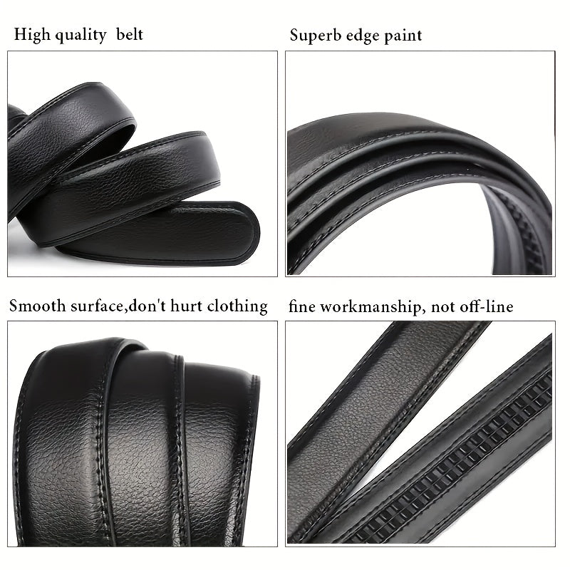 Men'S Leather Cowhide Belt, Fashion Casual Retro Belt Automatic Buckle, Business Fashion Men'S Belt, Gifts
