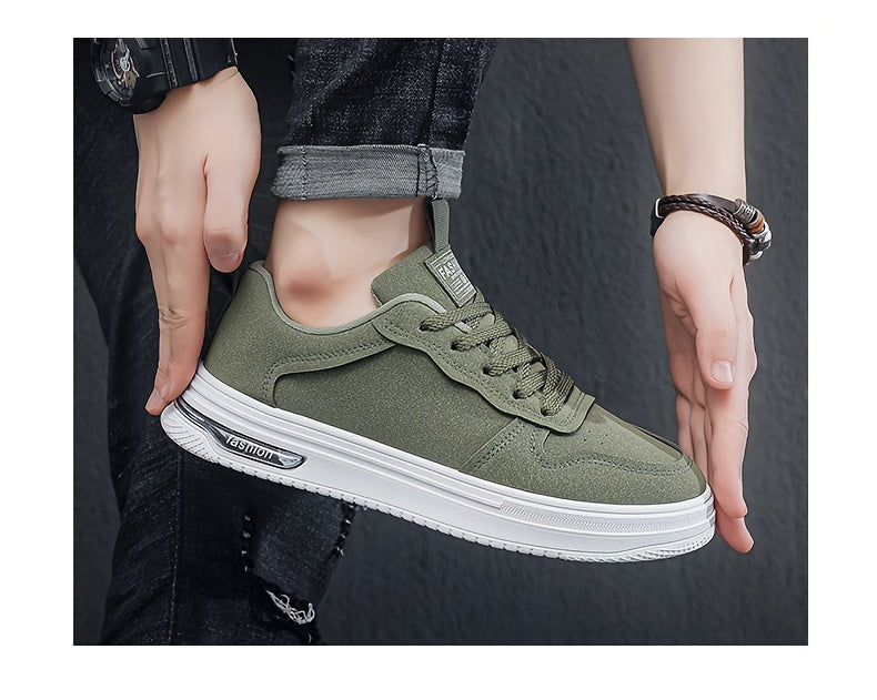 Men's Vintage-Inspired Casual Footwear - Breathable, Non-Slip Sole Low-Top Skate Shoes for All Seasons