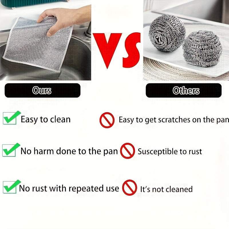 20/10/5 Pack Ultra-Fine Mesh Non-Stick Oil-Free Cleaning Cloths, Reusable & Highly Absorbent, Gentle on Surfaces, Space-Themed Knit Fabric, Solid Color, Hand Wash, for Kitchen Stove, Sink, Pots, Range Hood - Modern Christmas