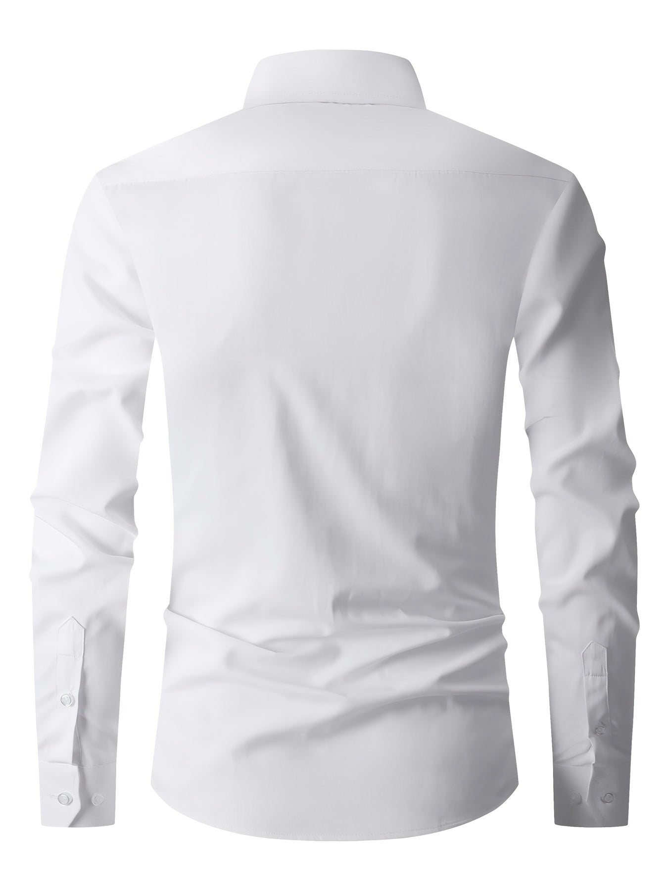 Slim-Fit Preppy Boys' Long Sleeve School Uniform Shirt
