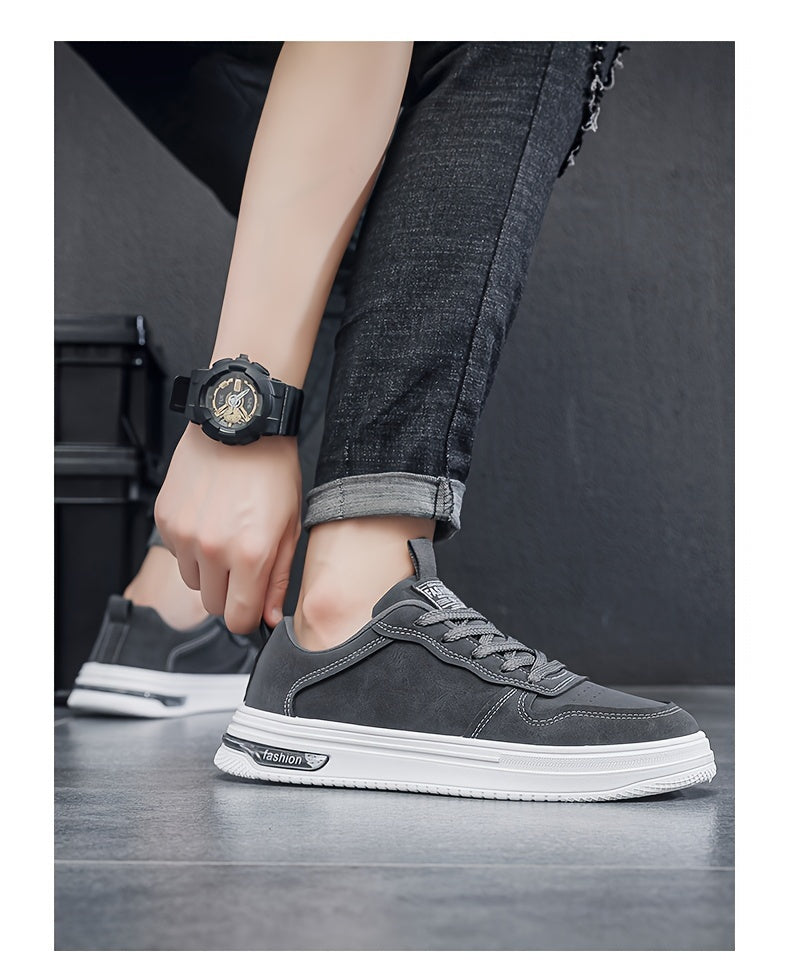 Men's Vintage-Inspired Casual Footwear - Breathable, Non-Slip Sole Low-Top Skate Shoes for All Seasons