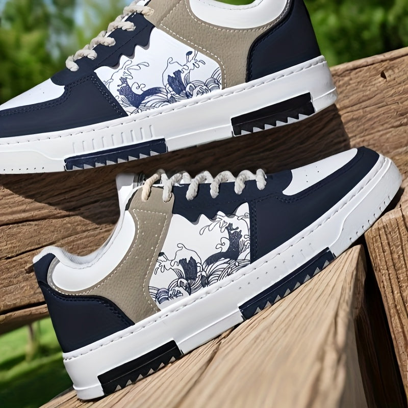 1pair Unisex All-Season Casual Hiking Sneakers, Low Top Faux Upper, Fabric Lining, PVC Sole, Comfortable Walking Shoes for Men and Women