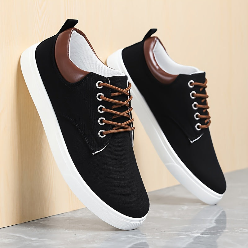 Men's Canvas Footwear - Non-Slip, Durable & Comfortable Lace-Up Shoes