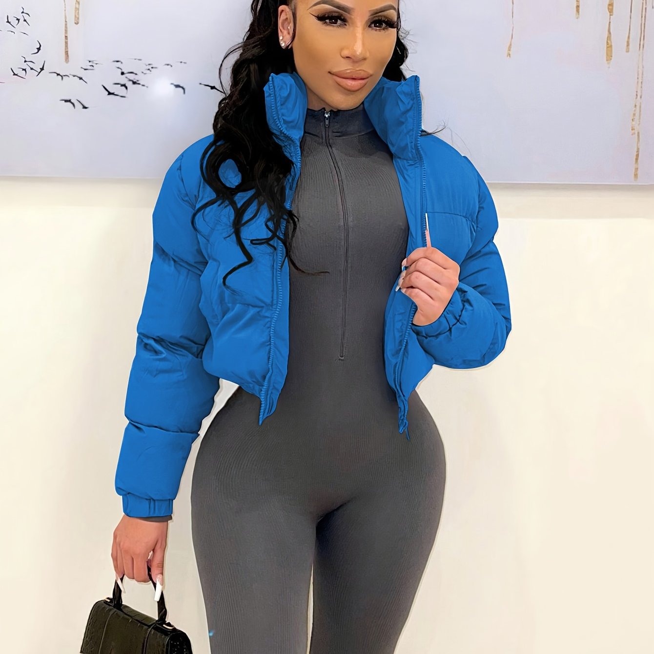 Աշնանային/ձմեռային եվրոպական և ամերիկյան կանացի կարճ բաճկոն