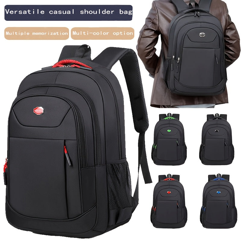 Unisex Large Capacity Business Backpack - Stylish Black Travel & Commuter Bag with Multiple Compartments, Laptop Sleeve, and Adjustable Shoulder Straps for Men and Women, Travel Backpack