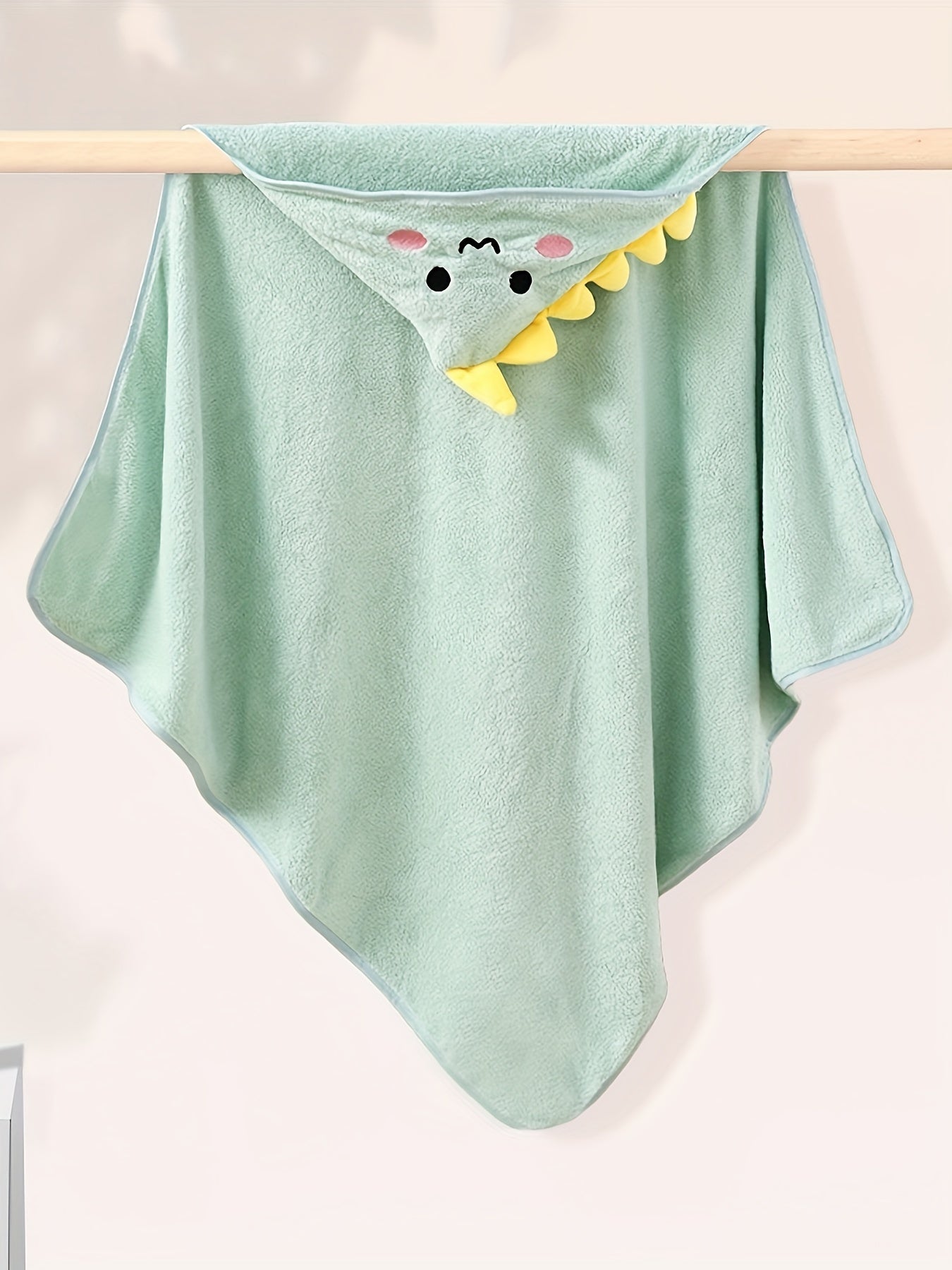 Adorable Animal Design Baby Boy's Soft Hooded Bathrobe - Super Absorbent & Quick-drying Blanket - Suitable For Aged 0-3
