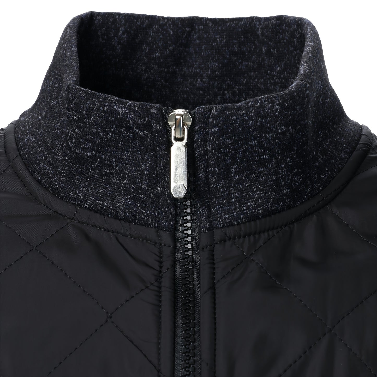 Men's Blocking Quilted Jacket For Spring And Autumn, Casual Stylish Outdoor Stand Collar Coat As Gift