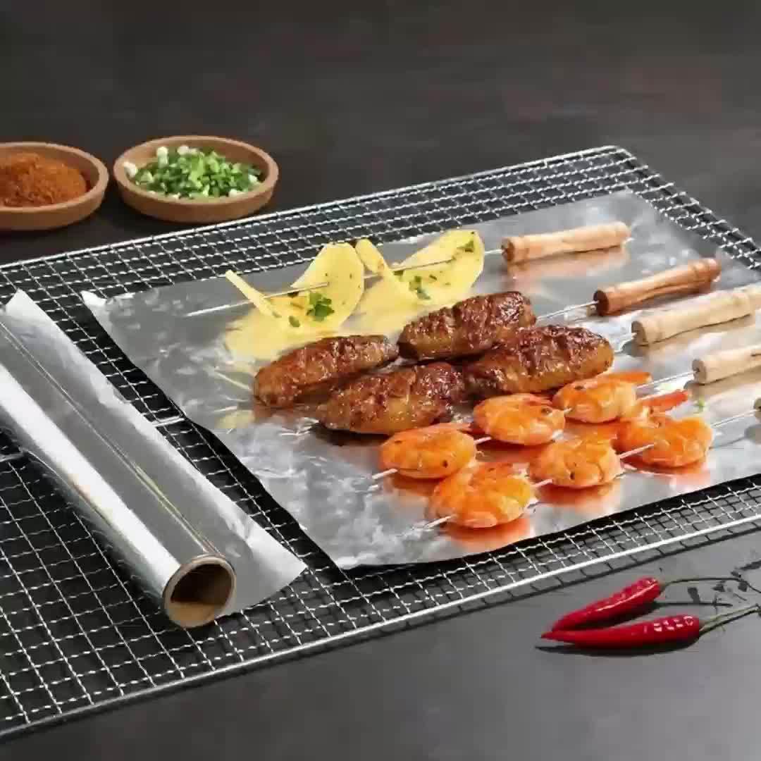 10m Roll Disposable Aluminum Foil, Non-Stick BBQ Wrapping Paper, Oven Safe Kitchen Oil-Proof Tool for Baking and Grilling