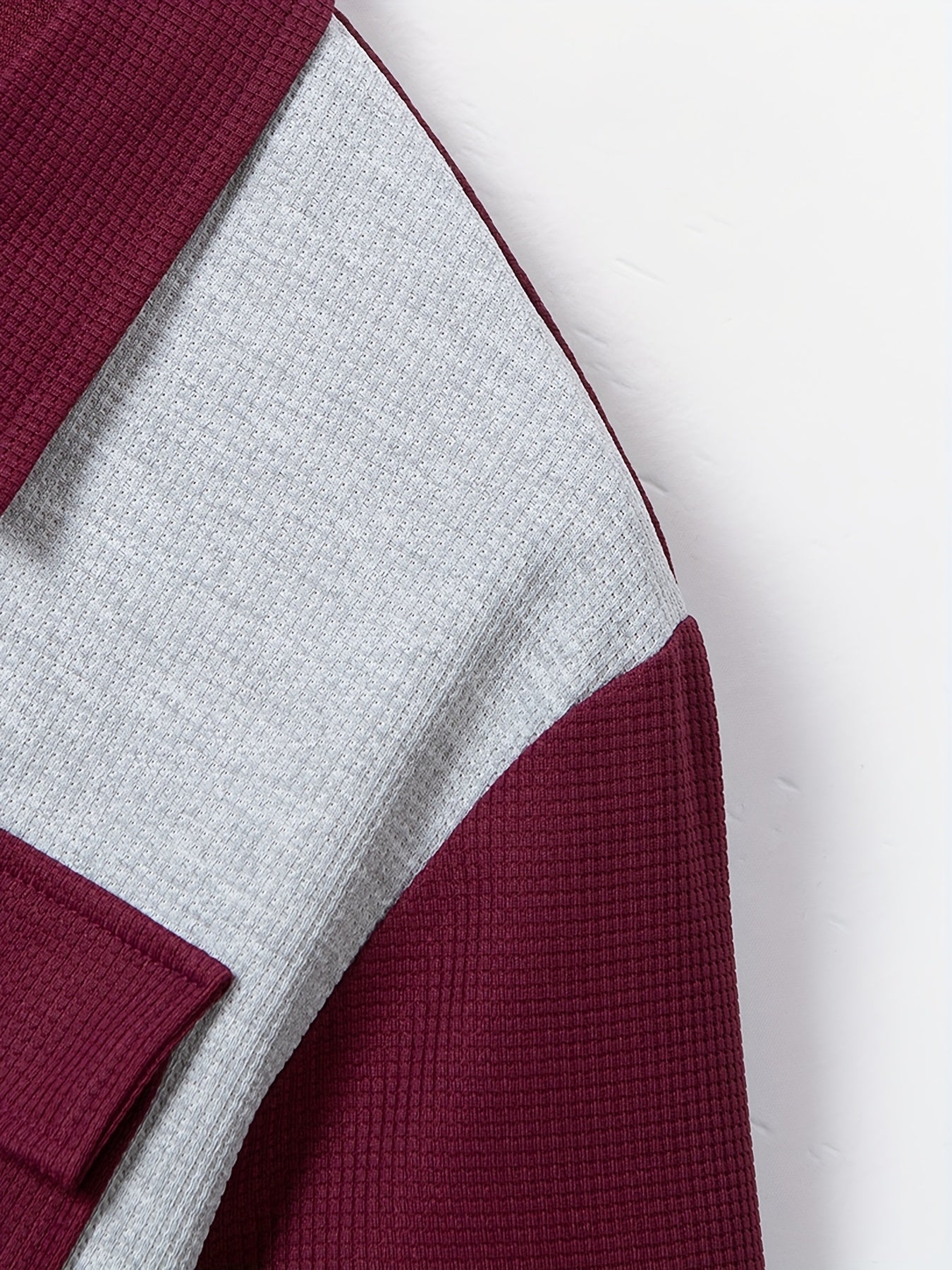 Men's Summer Two-Piece Set, Waffle Fabric Contrast Color with Pockets Short-Sleeved Shirt + Casual Trousers Suit, Leisure Light Business Vacation Daily Multiple Scenes