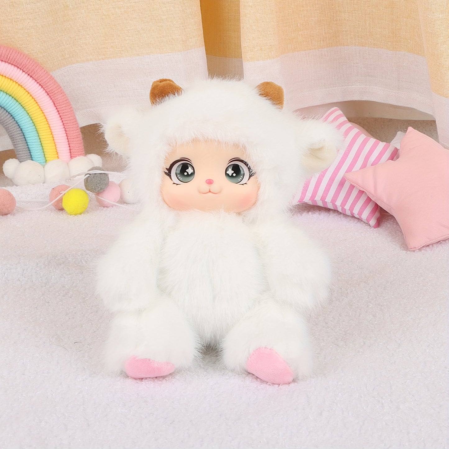 AURAESIN Plush Toys - Super Soft Huggable Bunny Bear Sheep Dolls, // Cuddly Stuffed Animals Suitable for Bedside & Desk Decor, Christmas Gifts for & s