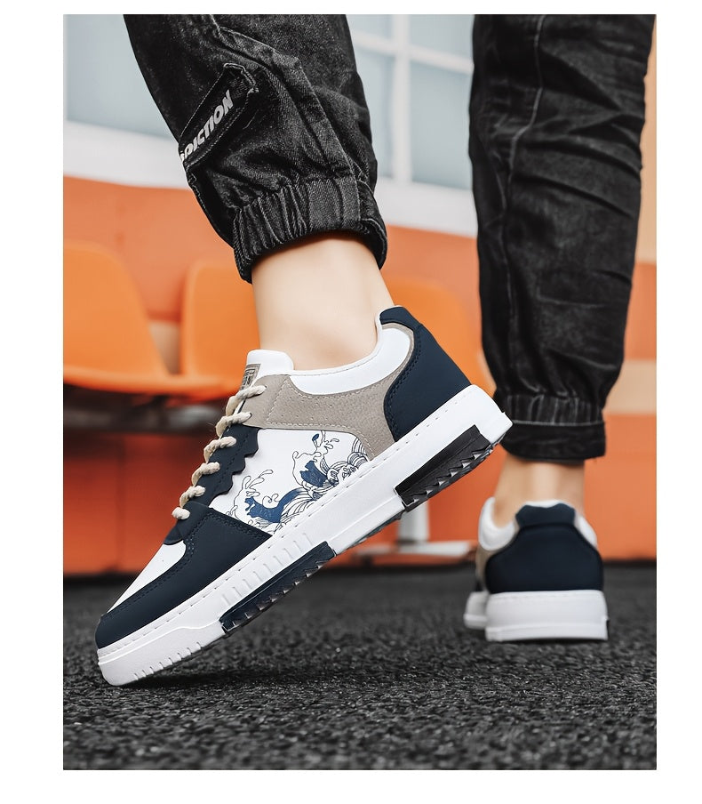 1pair Unisex All-Season Casual Hiking Sneakers, Low Top Faux Upper, Fabric Lining, PVC Sole, Comfortable Walking Shoes for Men and Women