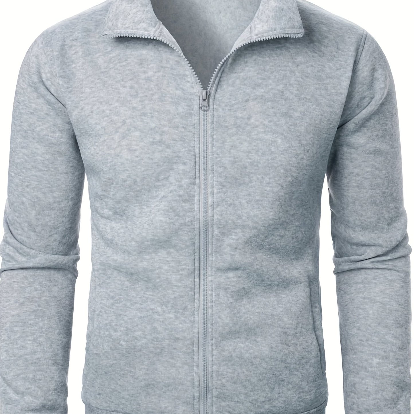 Men'S Heavyweight Thermal Zip-Up Sweatshirt - Thick Winter Pullover with Stand-Up Collar, Full-Zip Front Closure & Side Pockets - Cold Weather Outerwear for Everyday & Formal Wear - Black (Non-Bulky Warmth), Winter Sweater, C