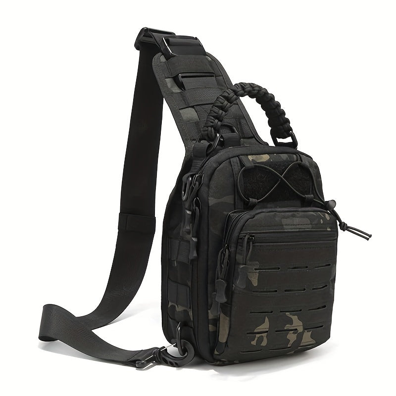 Versatile EDC Crossbody Bag - Lightweight, Multi-Pocket Travel Chest Pack with Zip Closure for Outdoor Adventures