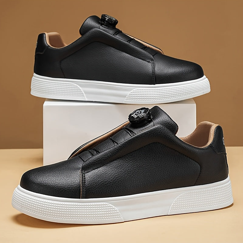 Men's Casual Skate Shoes PU Upper PVC Sole, 3 Colors