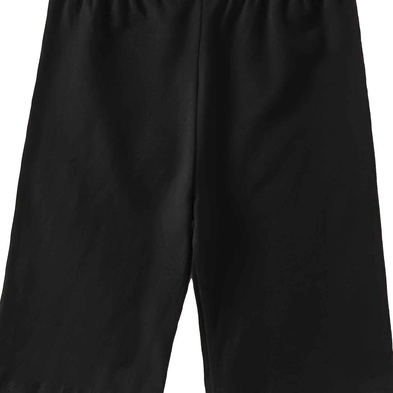 Women'S Summer Cycling Shorts, Polyester 95% Spandex 5% Knit Fabric, Solid Color, Medium Stretch, Short Length, Casual Wear, Non-Waterproof, 180g/m² - Black