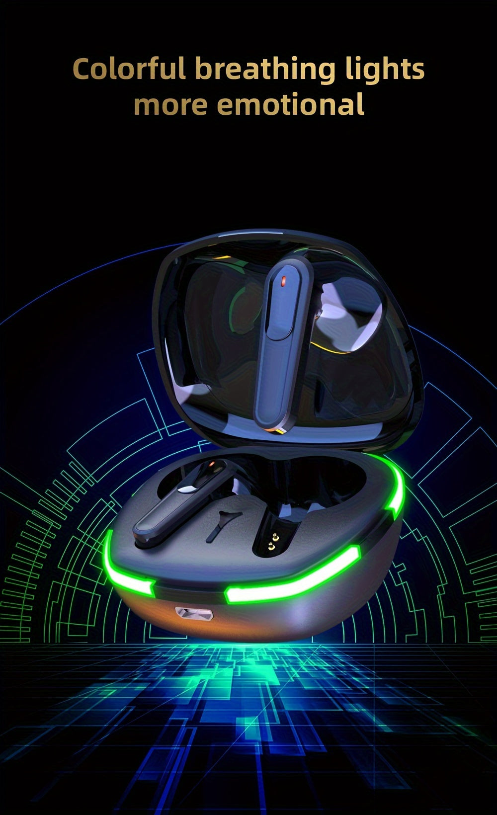 2023 The Latest TWS Wireless Headphones Touch Real Stereo LEDLights Flash Lights Live Show, earpods earbuds headphone headset Super Cool Headphones, Boyfriend AndGirlfriend Birthday Gifts, Easter Halloween Christmas New year
