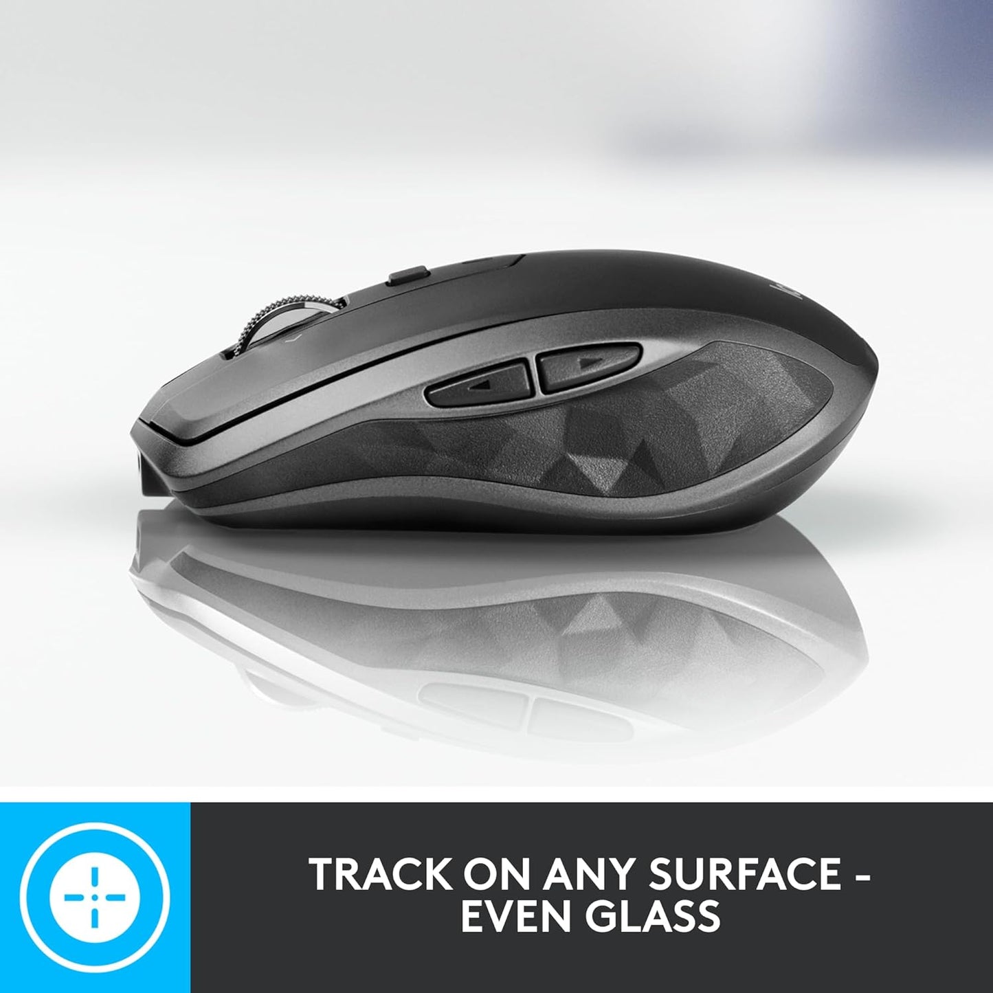 Logitech MX Anywhere 2S Bluetooth Edition Wireless Mouse - Use on Any Surface, Hyper-Fast Scrolling, Rechargeable, Control up to 3 Apple Mac and Windows Computers and Laptops