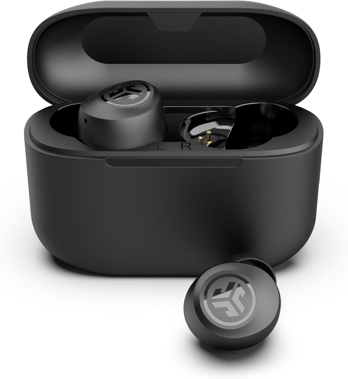 Jlab Go Air Pop True Wireless Bluetooth Earbuds & Charging Case - Black, Dual Connect, IPX4 Sweat Resistance, Bluetooth 5 Connection, 3 EQ Sound Settings Signature, Balanced, Bass Boost