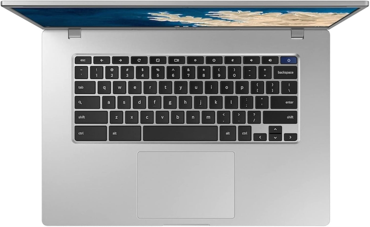 Samsung Chromebook 4 + (2021 Model) 15.6" Intel UHD Graphics 600, Intel Celeron Processor N4020, 4GB, 32GB| Wi-Fi -(XE350XBA-KA1US), Silver
