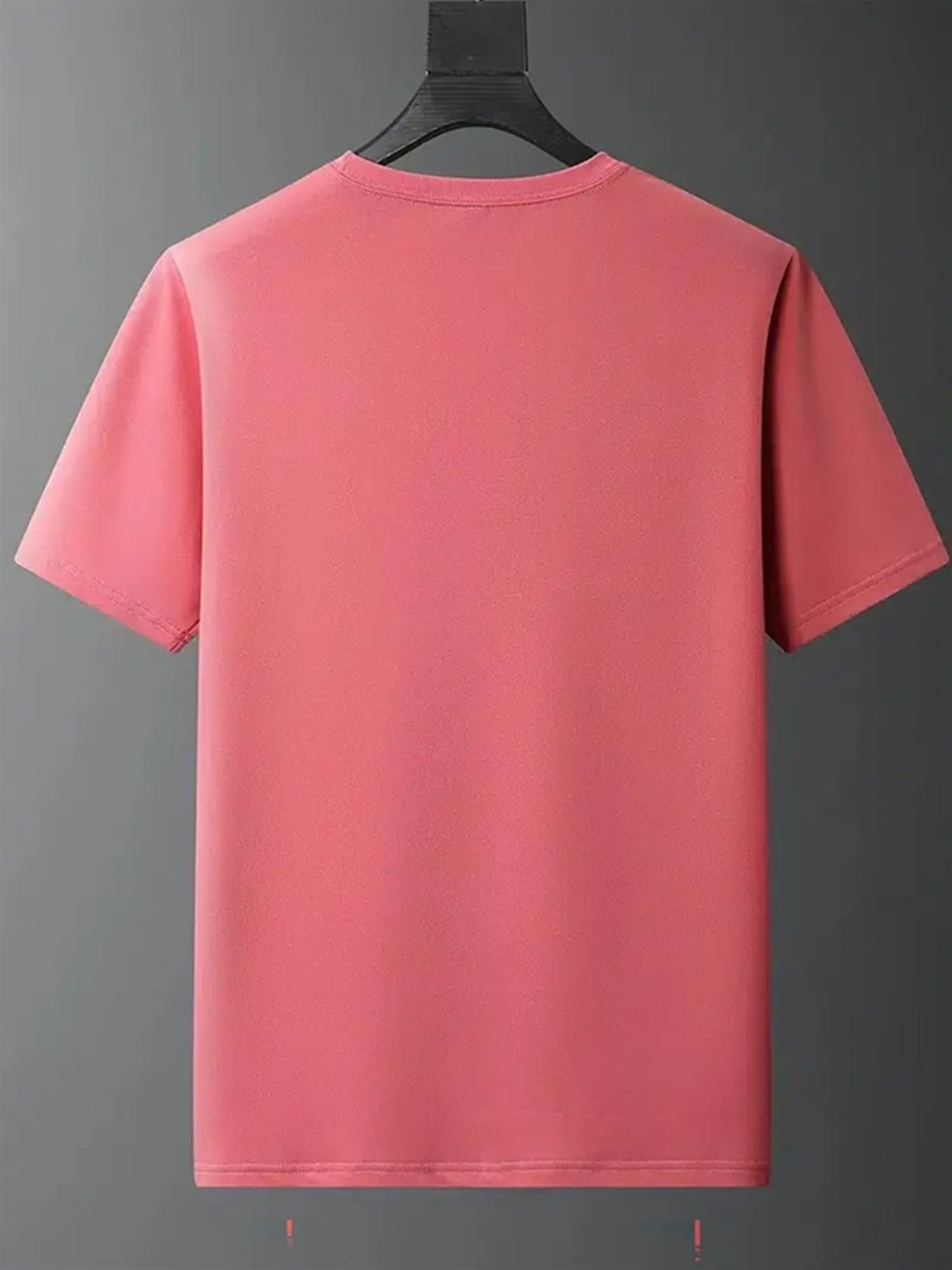 Men'S Casual Crew Neck T-Shirt with "Never Give Up" Print, Polyester Knit Fabric, Slight Stretch, Regular Fit, Summer Short Sleeve Tee for Daily Wear