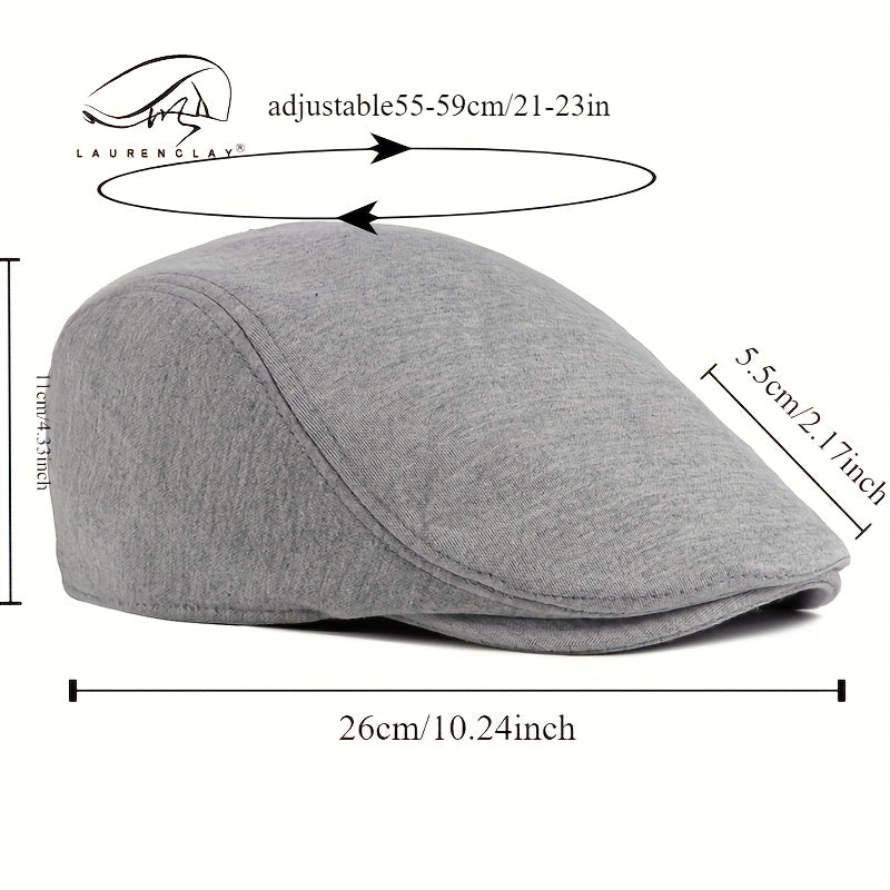 Retro, Men's Gatsby Newsboy Cap - Fashionable Polyester Flat Hat for Driving, Taxi & Hunting