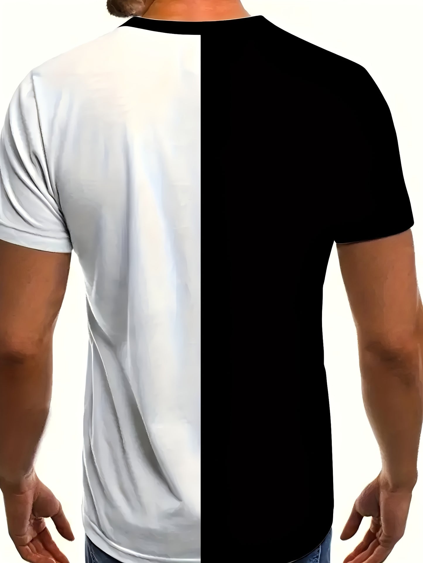 Cool Santa Claus Print T-Shirt, Men'S Comfortable Short Sleeved Round Neck T-Shirt, Men'S Clothing for Summer Outdoor Activities
