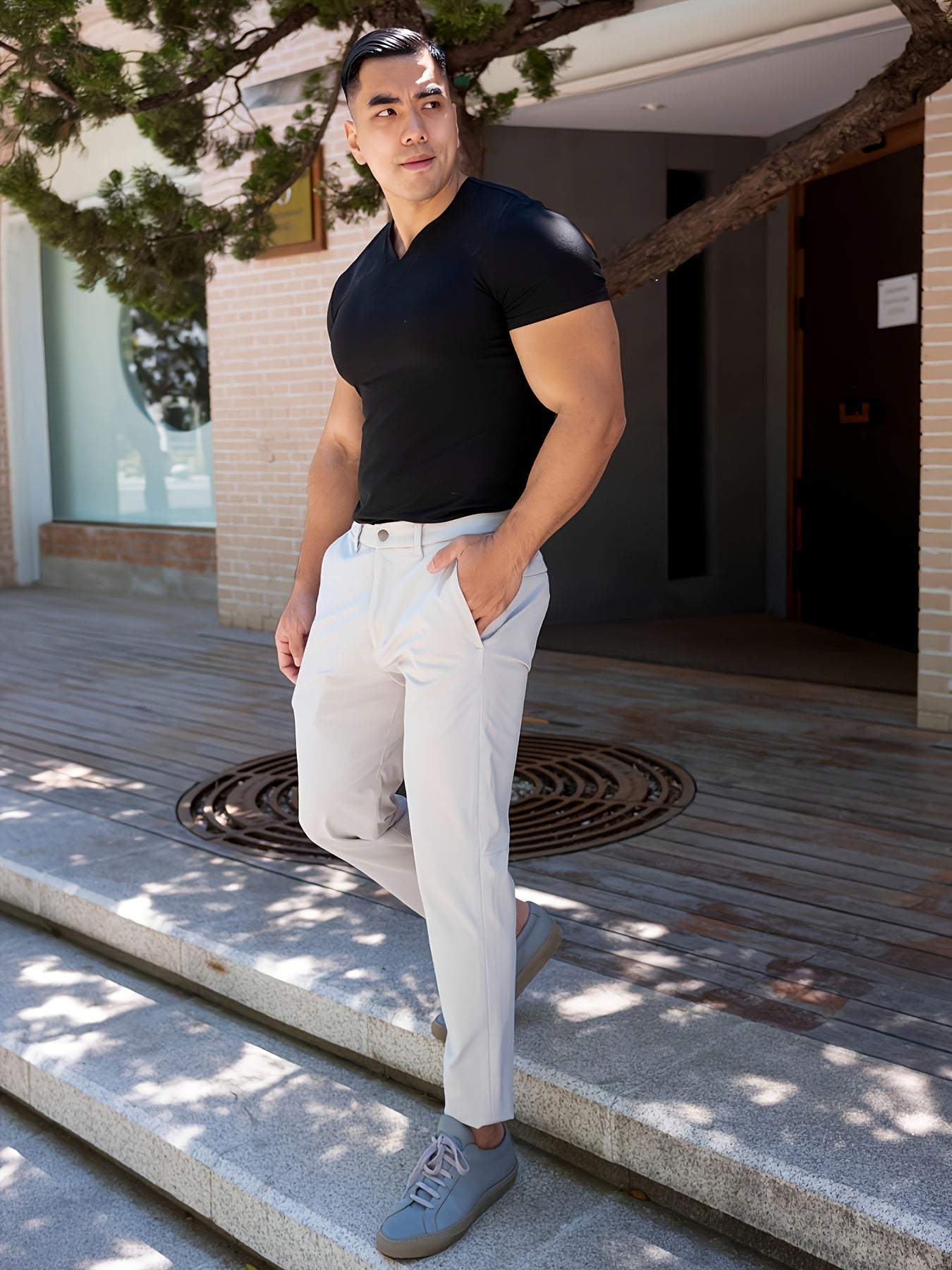 Men's Quick-Dry Gym T-Shirt - Muscle Crew Neck Workout Shirt, Stretch Athletic Tee for Weightlifting, Running, Training - Non-See-Through Muscle Builder Top (Hand Wash/Dry Clean) - Ideal for Gym Casual Outfits, Gym Shirt, A