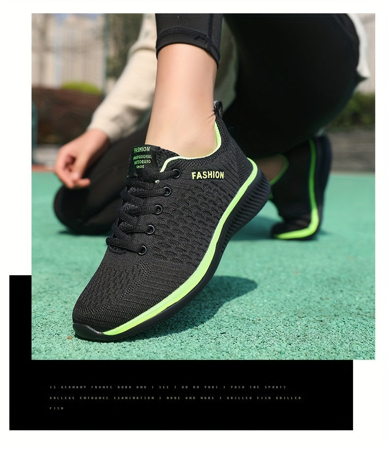 Women's Lightweight Lace-Up Casual Sneakers, Breathable Soft Sole Platform Lace Up Walking Shoes, Comfortable Fashion Footwear plus size