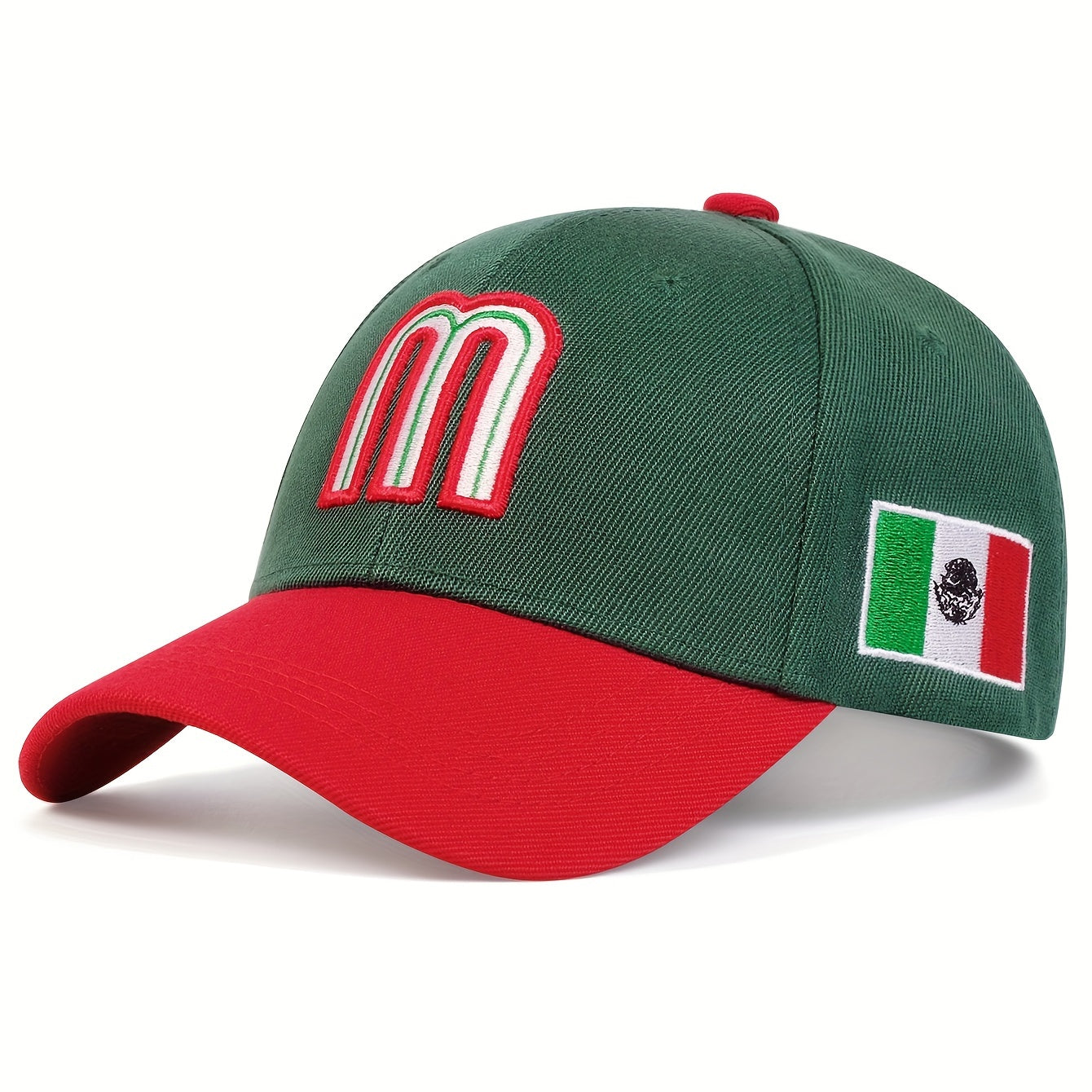Mexico Flag Embroidered Baseball Cap Lightweight Casual Hat