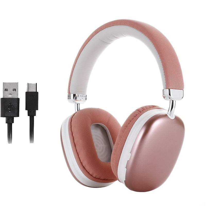 Upgraded Wireless Headphones, Good Sound Quality Wireless Headphones, Lightweight Foldable Earbuds with Built-in Microphone, Compatible with 3.5mm / 0.14in Audio Cable, Suitable for Travel/Work/Laptop/PC/Mobile Phone Stereo,