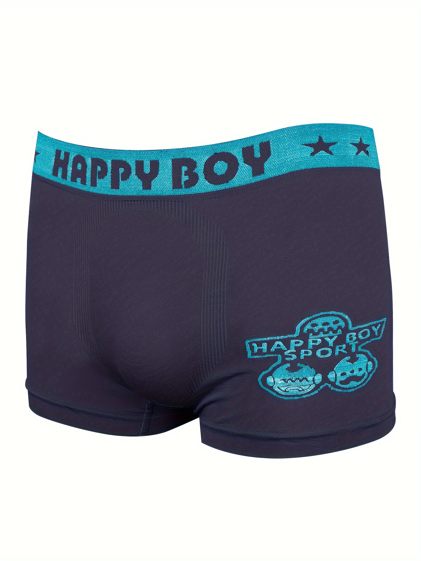 5 փաթեթ SIETE ROSA տղաների ներքնազգեստ, Cartoon Happy Boy Print, 90% պոլիեսթեր 10% Էլաստան, Բարձր ձգվող տրիկոտաժե գործվածք, բոլոր սեզոնային սպորտային ոճ, կանոնավոր կահավորանք, հարմարավետ, ամենօրյա հագուստ