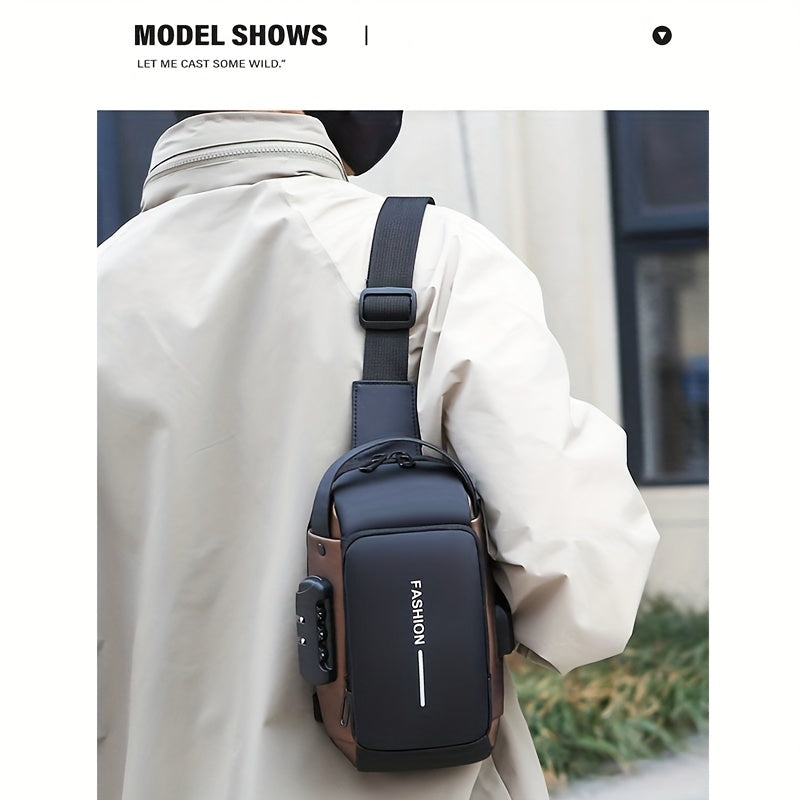 Men's Fashion Chest Bag, Women's Stylish Chest Bag, New Men's Shoulder Crossbody Bag, Trendy Casual Front Sling Bag, Unisex Anti-Theft Multifunctional Lightweight Shopping Tote