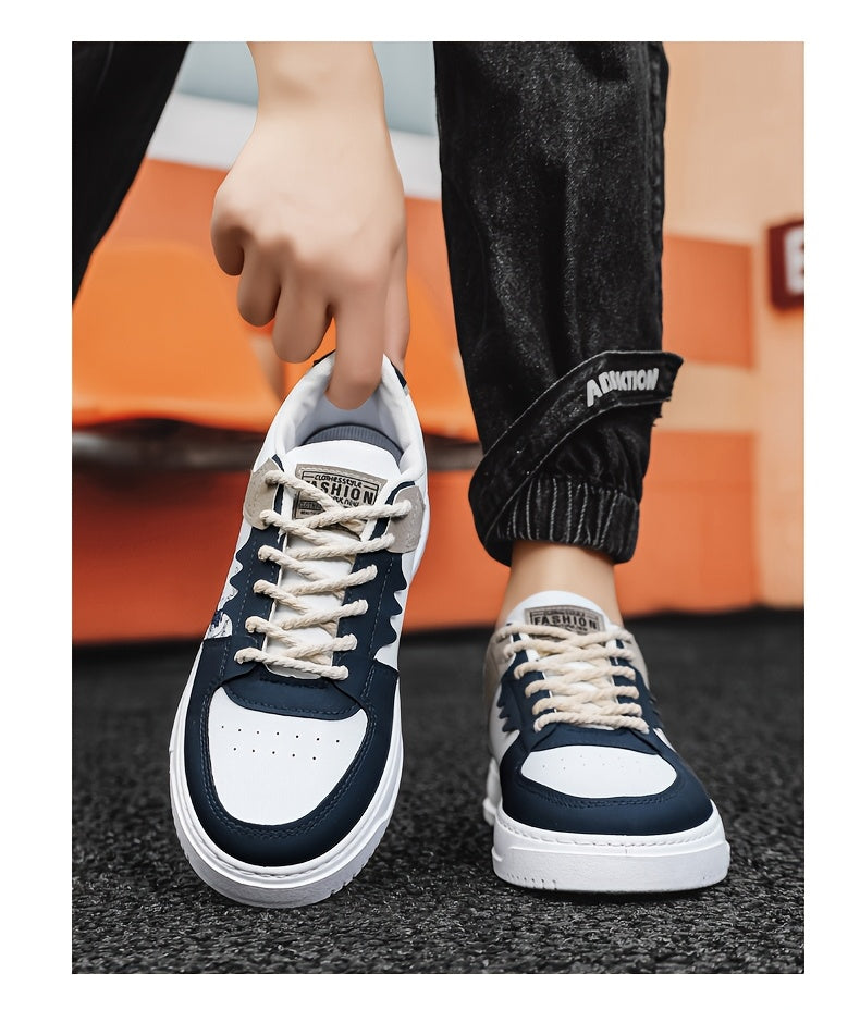 1pair Unisex All-Season Casual Hiking Sneakers, Low Top Faux Upper, Fabric Lining, PVC Sole, Comfortable Walking Shoes for Men and Women