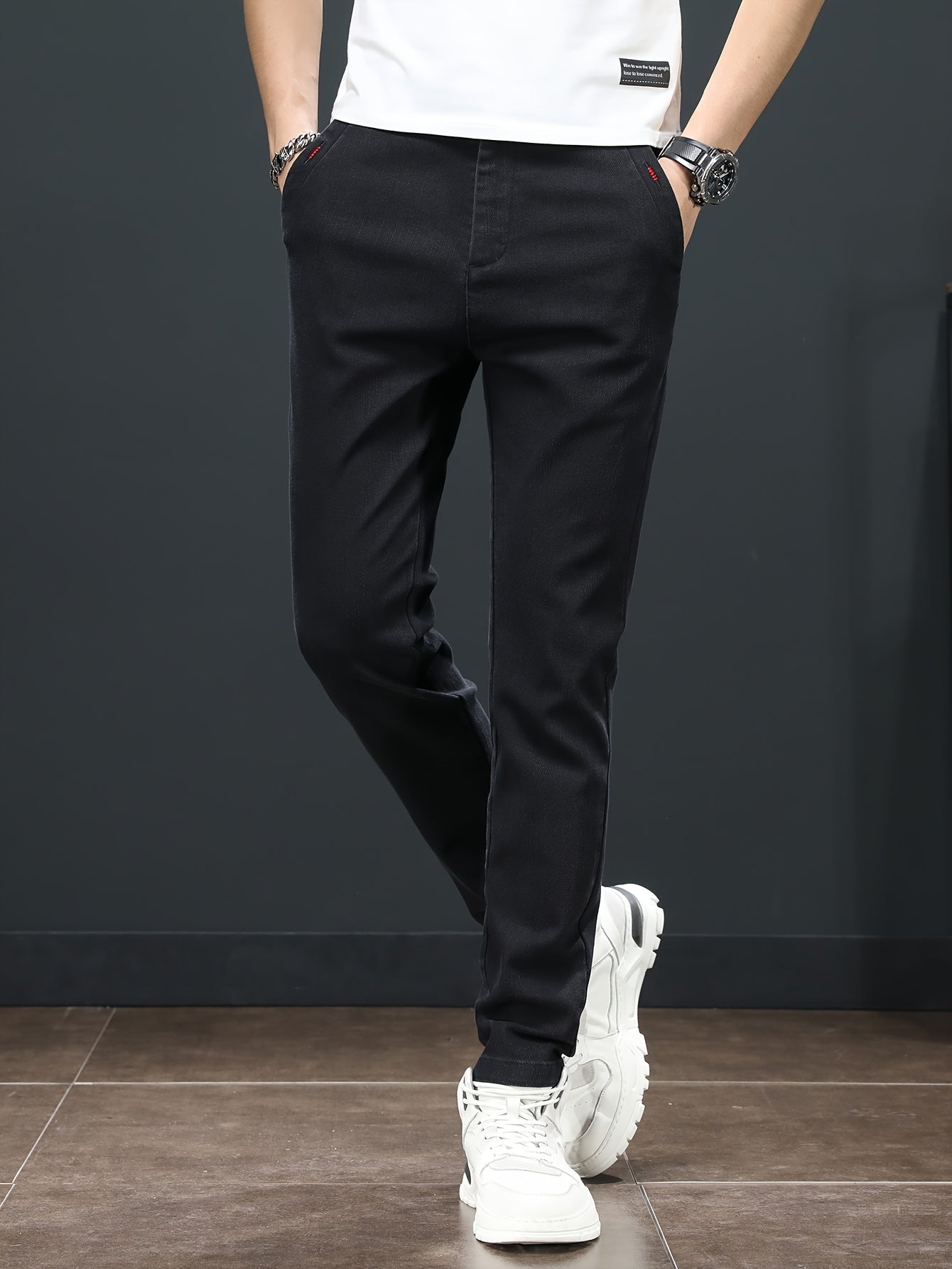 Men'S Spring Casual Trousers, Lightweight Business Outdoor Straight-Leg Pants, Versatile And Stylish for Spring And Autumn, Suitable for Sports And Formal Occasions.