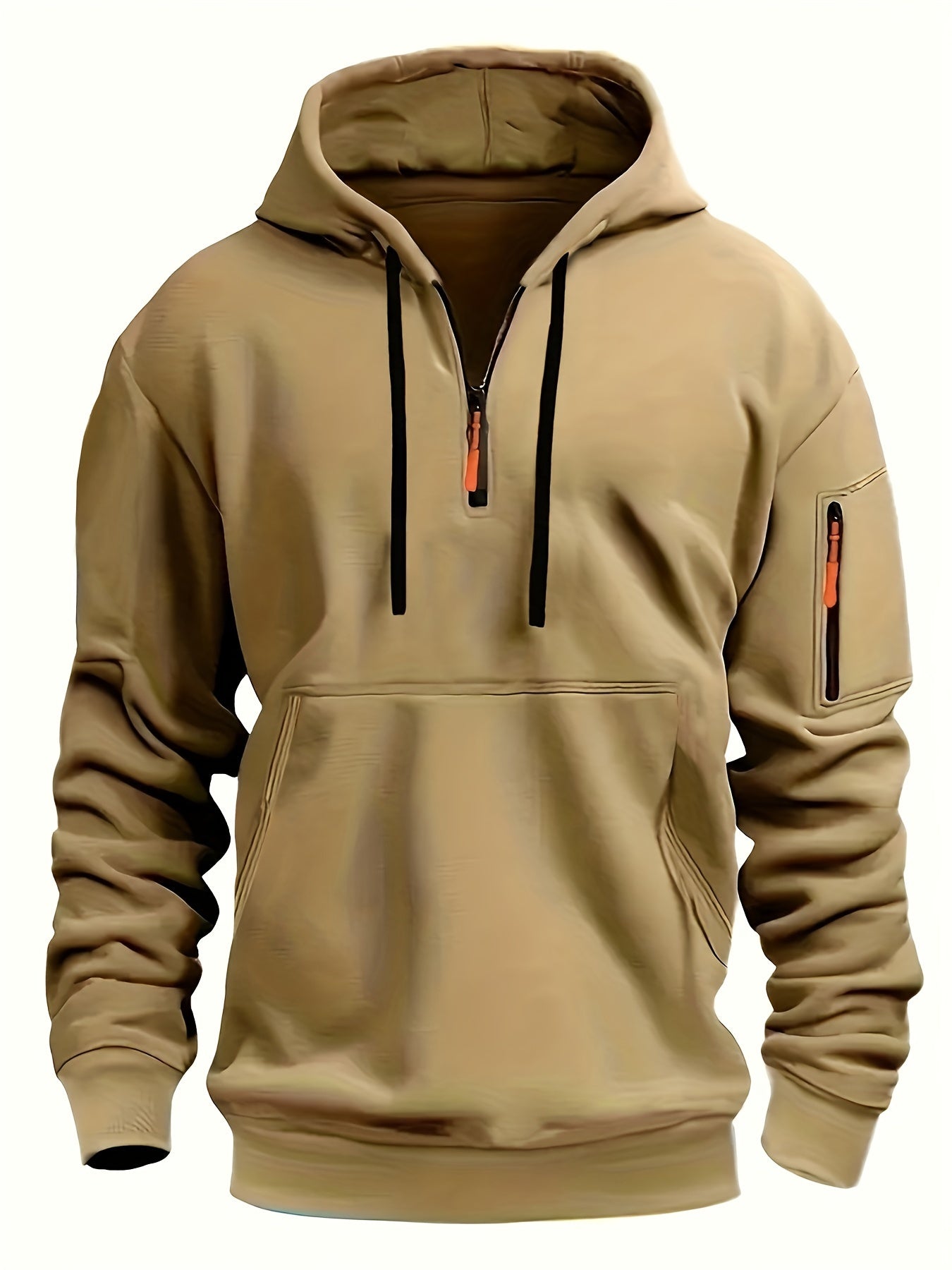 Men's Casual Hoodie with Zipper, Soft And Breathable Polyester Fabric, Machine Washable, Autumn/Winter Fashion
